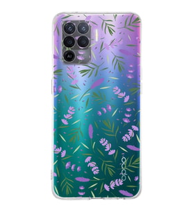 PrintiFy Oppo Reno 5 Lite  ile Uyumlu 1mm Slim Fit Water Color 3 Baskılı Şeffaf  Kılıf