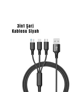 3’Ü 1 Arada Hızlı Şarj Kablosu - Lisinya