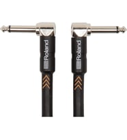 Roland Black Serisi Enstrüman Kablosu, Açılı/Açılı 1/4 Inç Jak, 15 Cm