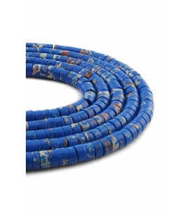 Varisit Doğal Taş Parlak Koyu Mavi Dore Kesim 6x3mm Dizi [AA]