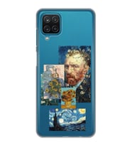 Samsung Galaxy M22 Uyumlu Van Gogh ve Sanatsal Tablolar Tasarımlı Şeffaf Telefon Kılıfı