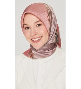 Armine Nostalji Tivil İpek 8519-33 Pembe Karışık Desen