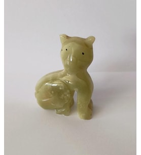 Kedi Oniks Taşı Biblo Mermer Onix Ev Ofis Dekor Masa Süsü