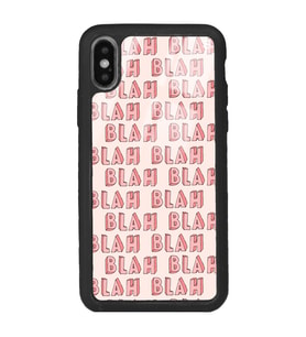 iPhone X - Xs Uyumlu Blah Blah Tasarımlı Glossy Telefon Kılıfı