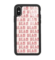 iPhone X - Xs Uyumlu Blah Blah Tasarımlı Glossy Telefon Kılıfı