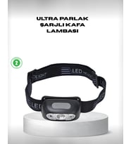 Gece Balıkçılığı İçin Ultra Parlak Şarjlı Kafa Lambası 4 Işık Modu + Usb Şarj