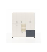 Arges Dolap 12 Raflı 2 Çekmeceli Tek Askılı 220x30x243 Aytaşı-Aytaşı/Antrasit
