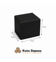 11x11x11 cm Ofset Kupa Bardak Kutusu - Siyah (50 ADET)