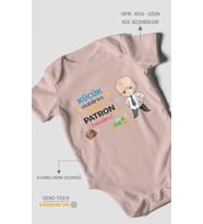 Küçük olabilirim ama patron benim Kısa Kollu Bebek Body