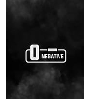 0 - Negatif Kan Grubu Araba Motorsiklet Etiket Sticker 14CM Beyaz Renk