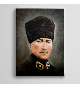Atatürk Yağlıboya Reprodüksiyon Kanvas Tablo