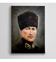 Atatürk Yağlıboya Reprodüksiyon Kanvas Tablo