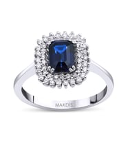 1.60 Karat Safir Pırlanta Yüzük