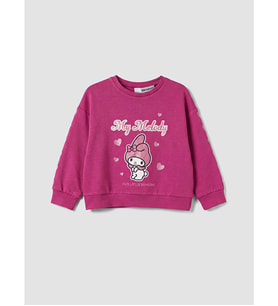LCW Kids Fuşya Hello Kitty Baskılı Kız Çocuk Sweatshirt