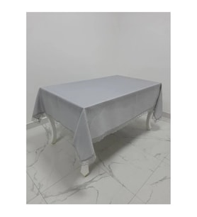 Paris Jakarlı Kumaş Güpürlü Gri Masa Örtüsü Dikdörtgen 160X220 Cm 962