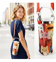 Woodycord 1 Litrelik Matara Kılıfı Su Şişesi Taşıma Çantası Water Bottle Bag