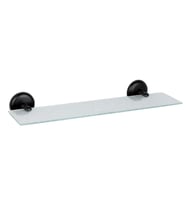 Banyo Tuvalet Ayna Etajer 40cm Duvara Monte Siyah