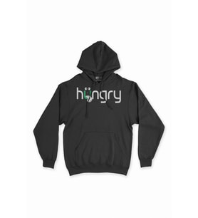 Hungry Siyah Sweatshirt Hoodie