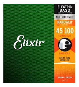 Elixir 14052 Nanoweb Light 4 Telli Bas Gitar Teli (45-100)