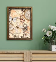 BK Gift Otel Odası Konseptli Doğal Masif Ahşap Çerçeveli Tablo 30x40cm-116