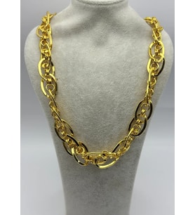 22K Altın Kaplama Halka Detay Samanyolu Kolye 25 -22k148 (Gold)
