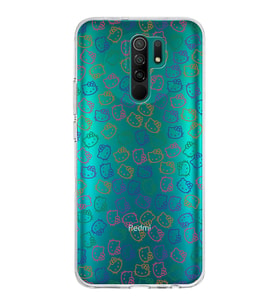 Xiaomi Redmi 9 Uyumlu Kapak Hello Kitty Tasarımlı Şeffaf Silikon Kılıf