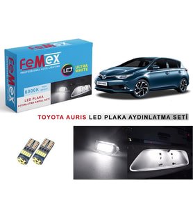 Toyota Auris LED Plaka Aydınlatma Ampul Seti FEMEX Parlak Beyaz