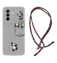Huawei Nova Y70 Y90 Nova 9 SE  Kılıf Boyun Asklı Rasta Silikon Pandalar 1798