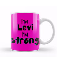 Levi Name personalized Custom vintage Retro Rainbow Design Gift Baby Gift For Him Kupa Bardak Porselen