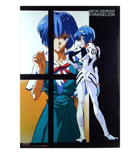 Neon Genesis Evangelion Rei Ayanami Tablo Ahşap Poster Dekoratif