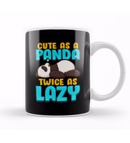 Cute As a Panda & Twice As Lazy Sleeping Panda Kupa Bardak Porselen