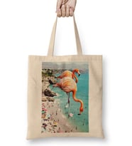 Flamingos On The Beach Bez Çanta Uzun Saplı