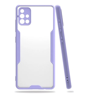 Durukar® Samsung Galaxy A71 Kılıf Platin Silikon - Lila