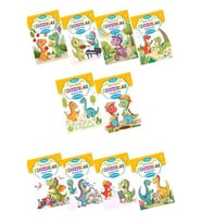Sevimli Dinozorlar Boyama Kitabı Çıkartmalı (10 Set)