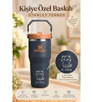 Kişiye Özel Stanley The Iceflow Flip Straw 2.0 Tumbler 060 L 30OZ Termos Özel İsimli & Fotoğraflı (Mor)