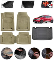 Renault Clio 4 Hatchback 2012-2019 Uyumlu Paspas Araca Özel Bagaj Havuzu MBS Bej