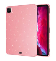 Lexroo iPad Pro 11 2022 M2 Simli Parlak Görünümlü Tablet Koton Kılıf - Pembe