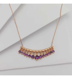 Gümüş Mistik Topaz Taşlı Kolye 925 Ayar (Karışık)