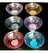 ŞEFFAF RENKLİ AKRİLİK KASE 14x5 cm ( 6 adet )