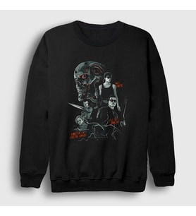 Presmono Unisex Siyah Poster Film The Terminator Sweatshirt 254731tt