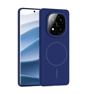 Redmi Note 14 Pro Plus Kılıf Magsafe Şarj Özellikli Kamera Çıkıntılı Ruby Lüx Silikon Kapak (Lacivert)