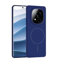 Redmi Note 14 Pro Plus Kılıf Magsafe Şarj Özellikli Kamera Çıkıntılı Ruby Lüx Silikon Kapak (Lacivert)
