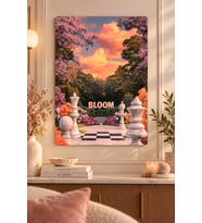 Dekoratif Bloom Metal Tablo – Modern Duvar Dekorasyonu
