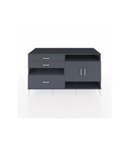 Kronos Konsol 4 Raflı 3 Çekmeceli 2 Kapaklı 176x59x99 Antrasit-Antrasit