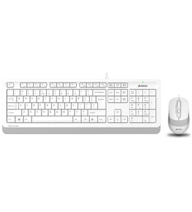 A4 TECH F1010 USB Q Trk Optic Mouse Beyaz/Gri Standart Klavye - Mouse Set