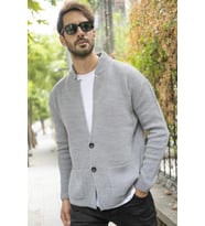 CHUBA Erkek Regular Fit Selanik Triko Hırka Gri 23W208