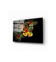 Miyrem Glasses Collection -A1^#  Renkli Çicek Cam Tablo (Çok Renkli)