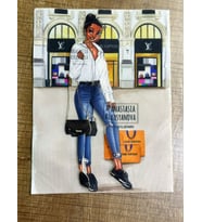 22X17 CM 3 BOYUTLU KABARTMA KIZ GÖRSELLİ ARMA APLİKE