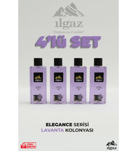 Ilgaz Lavanta Kolonyası 4'lü Set 80 Derece 400 ml Elegance Series