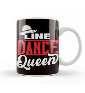 Line Dance Queen Line Dancer Cowgirl Western Country Music Kupa Bardak Porselen